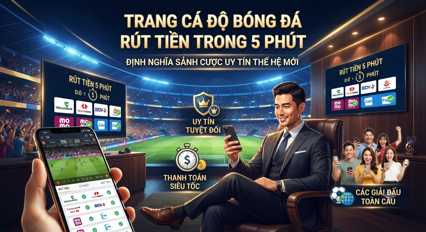 Trang cá độ bóng đá rút tiền trong 5 phút